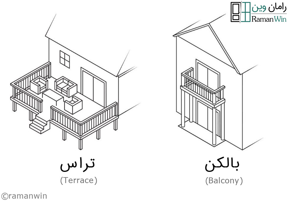 تفاوت بالکن و تراس