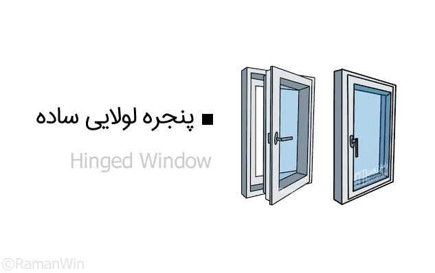 پنجره لولایی ساده